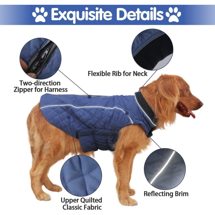 メール便なら送料無料 EMUST Dog Winter Coats Windproof Dog Jackets for Cold Weather with Lofty Collar Puppy Clothes for