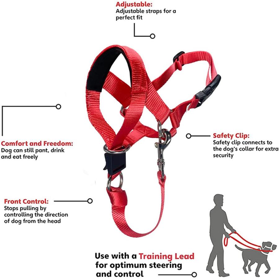 【並行輸入品】 Barkless Dog Head Collar No Pull Halter for Dogs Adjustable ...