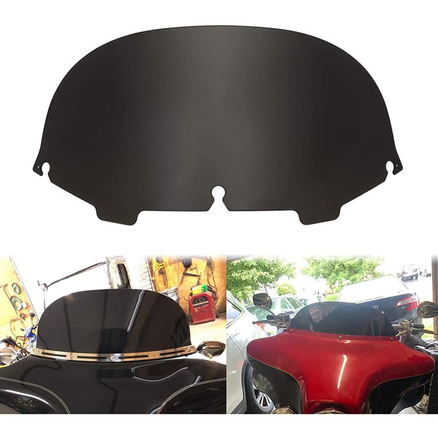 【並行輸入品】 】 9.5" Black Motorcycle Windshield Windscreen Fit for Harley Road_9
