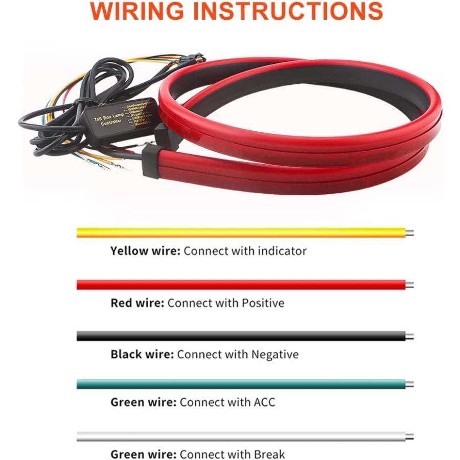 【並行輸入品】 Keiurot Led Third Brake Light Strip with Sequential Turn Signal  3rの画像
