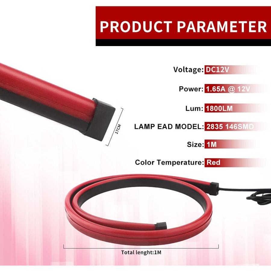 【並行輸入品】 Keiurot Led Third Brake Light Strip with Sequential Turn Signal  3rの画像