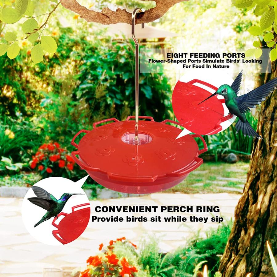 【並行輸入品】 BIRD WISH Hummingbirds Feeder Leak Proof Hanging with 8 Bird Feede_1