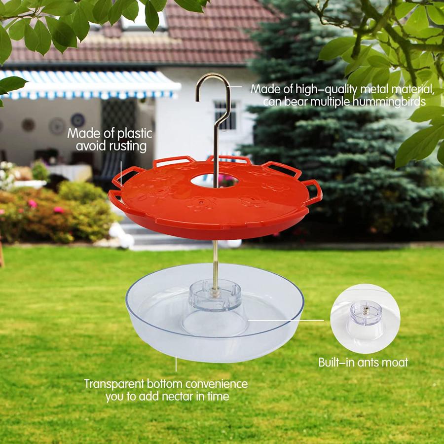 【並行輸入品】 BIRD WISH Hummingbirds Feeder Leak Proof Hanging with 8 Bird Feede_2