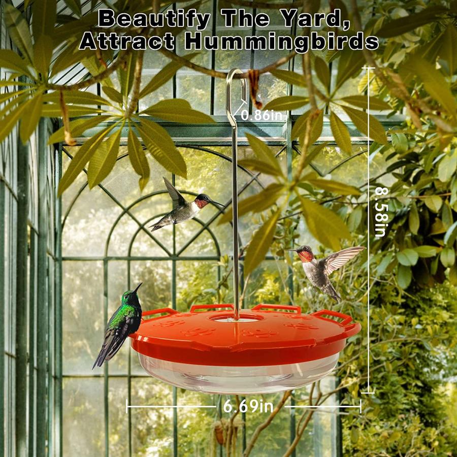 【並行輸入品】 BIRD WISH Hummingbirds Feeder Leak Proof Hanging with 8 Bird Feede_3