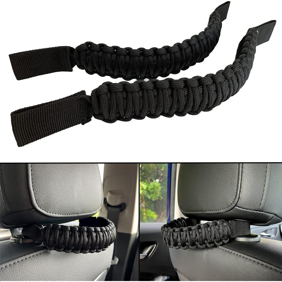 【並行輸入品】 Headrest Grab Handles for Jeep Wrangler TJ JK JL Handle Grab in Heaの画像