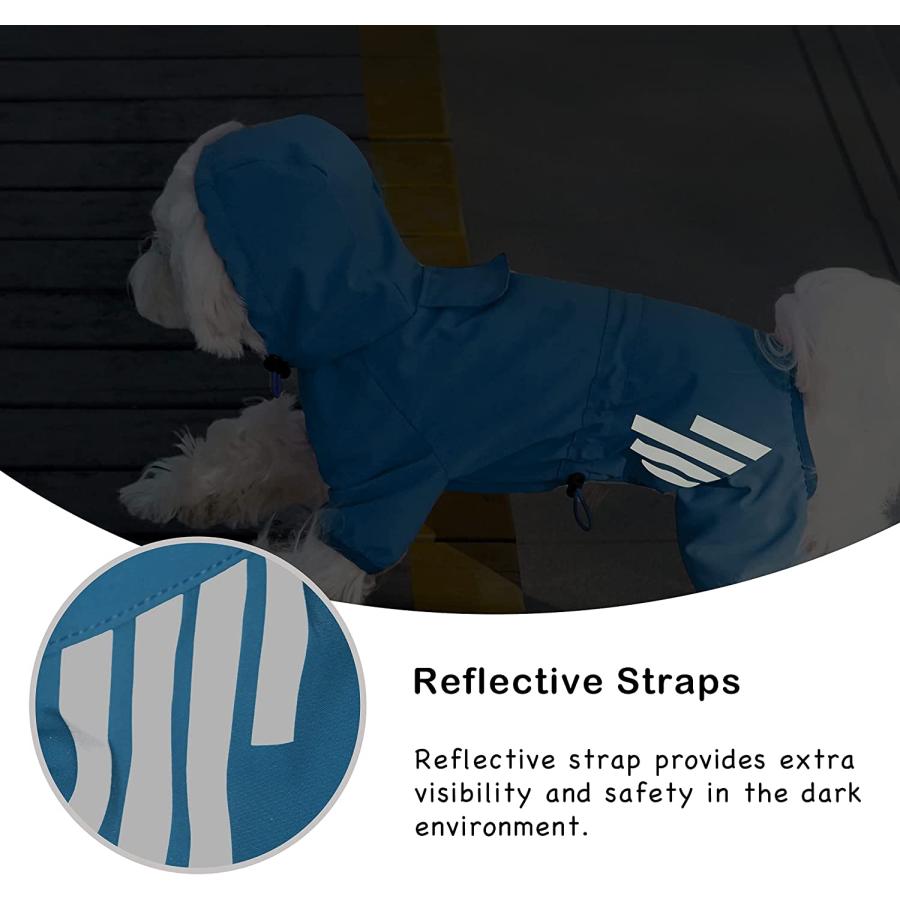 【並行輸入品】 Cosibell Waterproof Puppy Dog Raincoats with Hood for Small Medium
