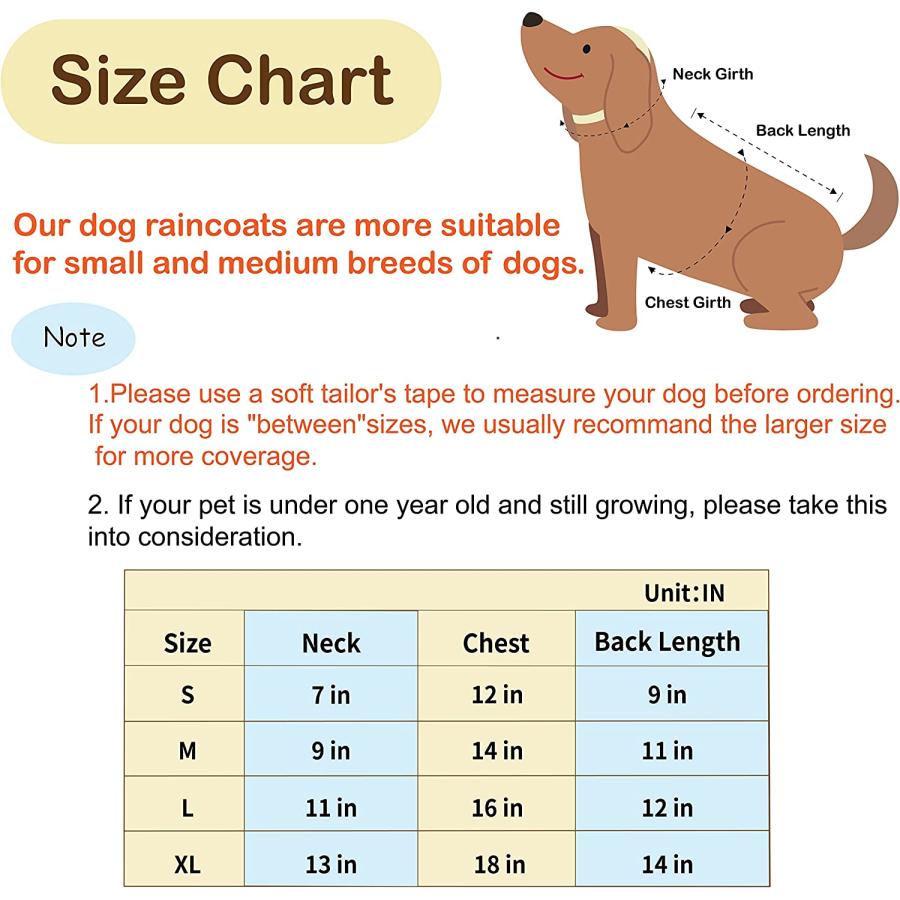 【並行輸入品】 Cosibell Waterproof Puppy Dog Raincoats with Hood for Small Medium