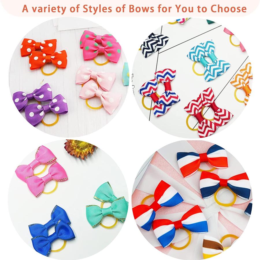 【並行輸入品】 Yxiang 100PCS Dog Bows  Cute Dog Hair Bows Yorkie Puppy Bows with Rの画像