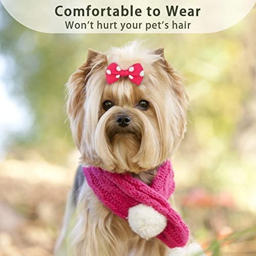 【並行輸入品】 Yxiang 100PCS Dog Bows  Cute Dog Hair Bows Yorkie Puppy Bows with Rの画像
