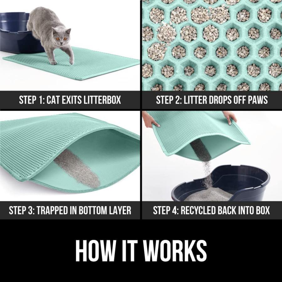 激安日本通販サイト Gorilla Grip Honeycomb Cat Mat Traps Litter Two Layer Trapping Kitty Mats