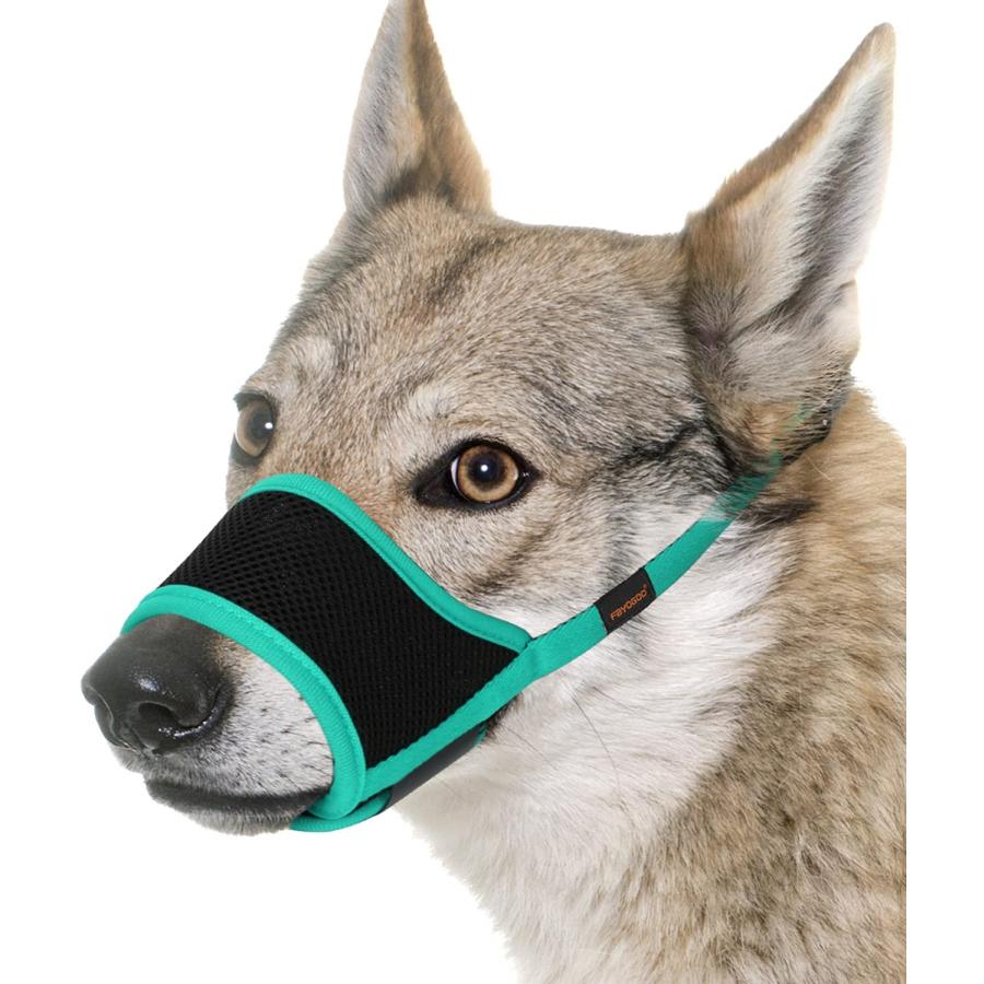 FAYOGOO Dog Muzzle for Small Medium Dogs Dog Muzzles for Biting Barking and Chewing Puppy Muzzle Nylon Soft Mesh Breathable Adjustable Loop Muzzle