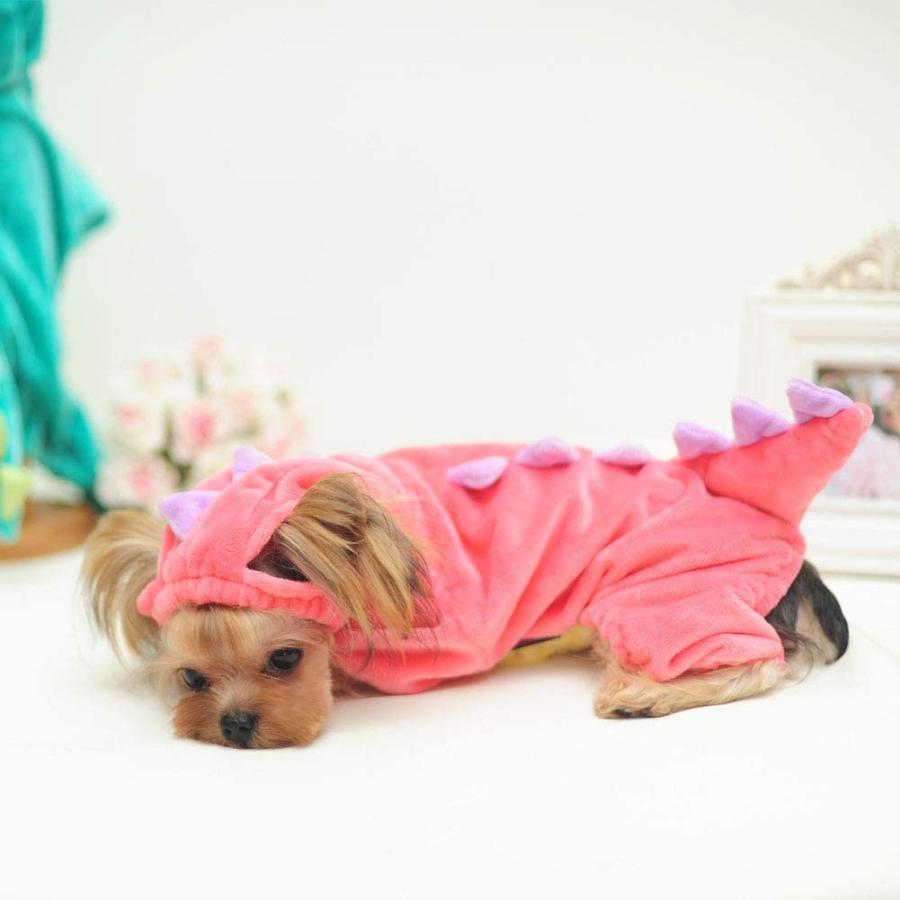 流行に  Hotumn Dinosaur Dog Halloween Costume Pet Dino Hoodie for Small Dogs (XXXX-Large(Pack of 1) Pink)　並