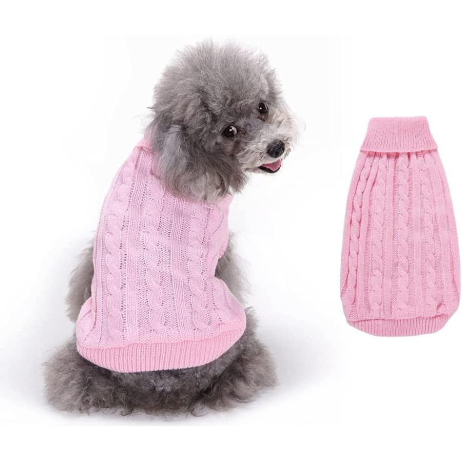 Dog Sweater Turtleneck Knitted Dog Clothes for Large Dog Soft