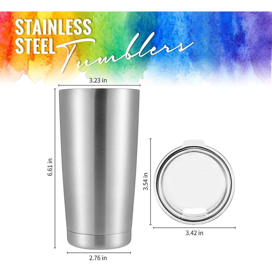 Stainless Steel Tumblers Bulk 100-Pack 20oz Double Wall Vacuum Insulated by｜dep-good-choice｜02