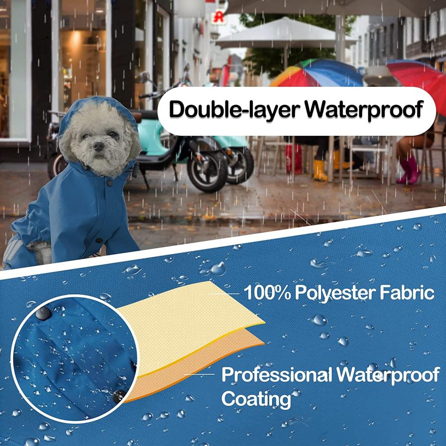 【並行輸入品】 Cosibell Waterproof Puppy Dog Raincoats with Hood for Small Medium