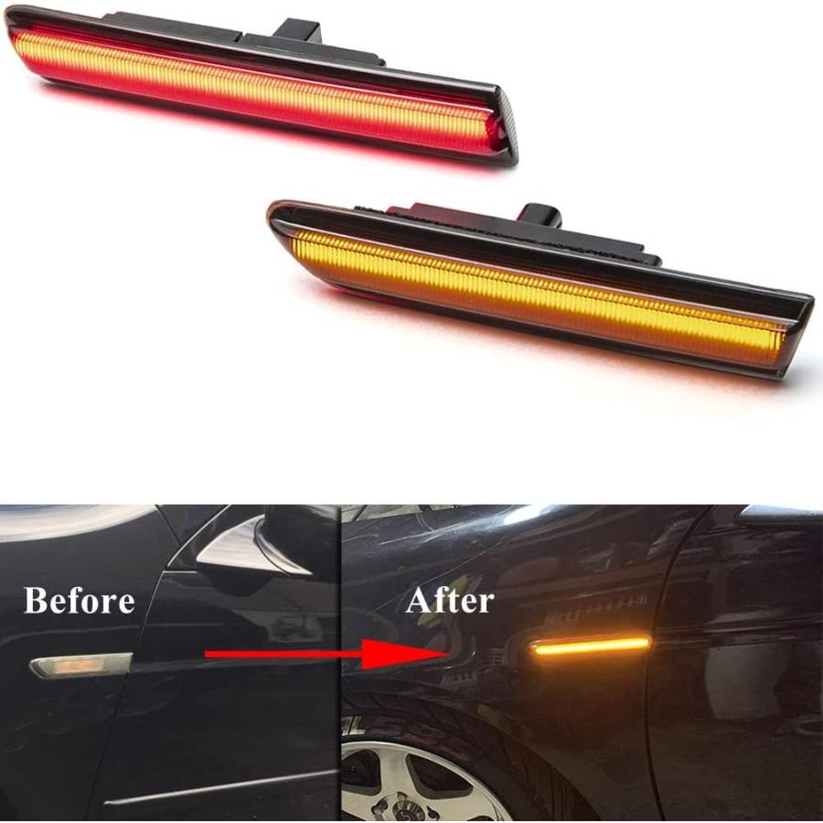 【並行輸入品】 NJSBYL Amber/Red LED Side Marker Lights for Acura TL 2004 2005 2006_2