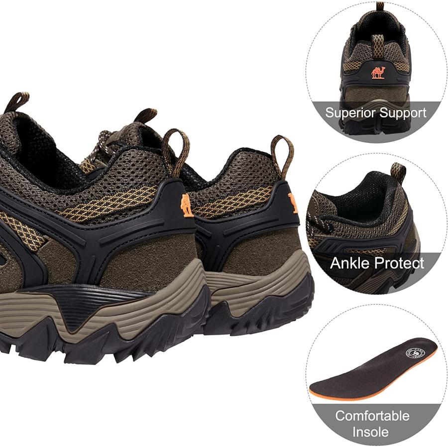 【並行輸入品】 CAMEL CROWN Hiking Shoes Men Breathable Non-Slip Sneakers Lightweig_4