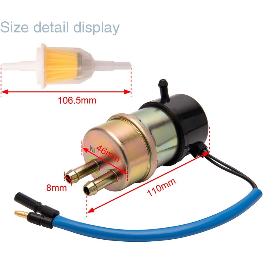 Electric Fuel Pump 490401055 Replace for 12v Kawasaki Mule Fuel Pump