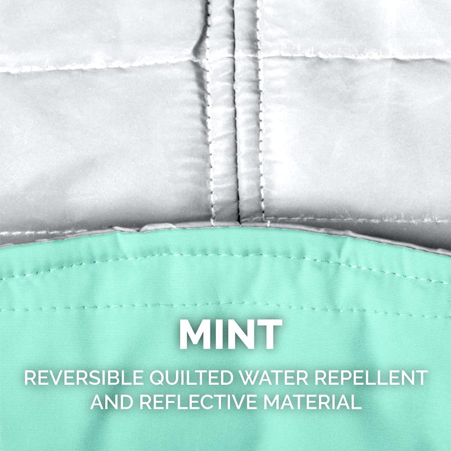 購入ショップ Furhaven Medium Dog Coat Water-Repellent Reversible Reflective Puffer Jacket Washable - Mint Mediu