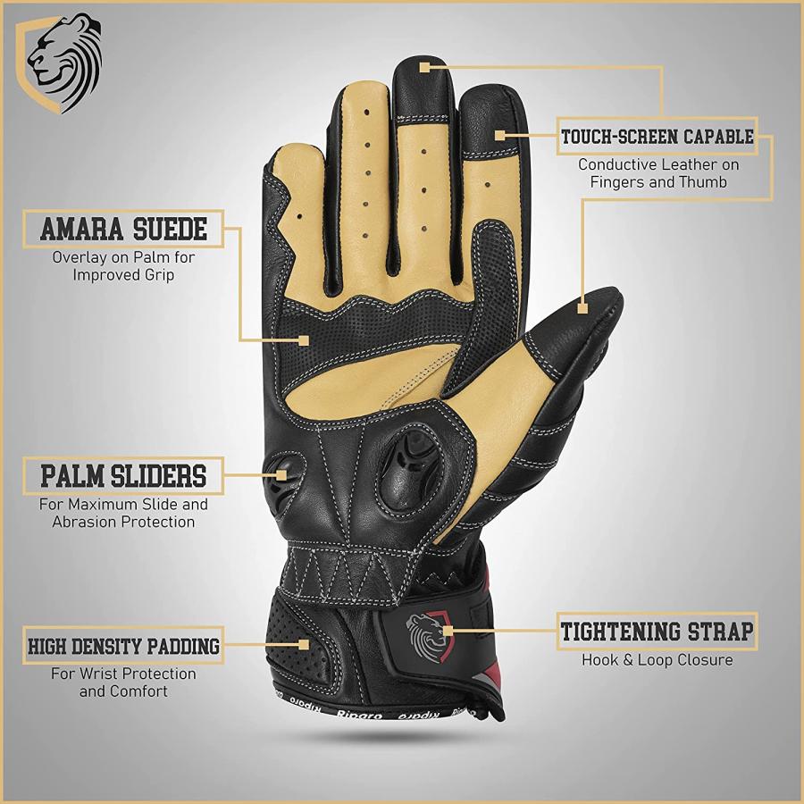 専用ページ　100個セット Premium Leather Street Motorcycle Riding Gloves Knuckle