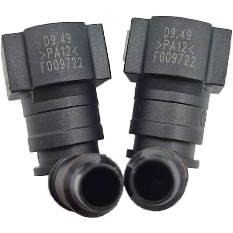 Pack of 2 Female Bundy to Hose Barb Fuel Line Quick Connector (90