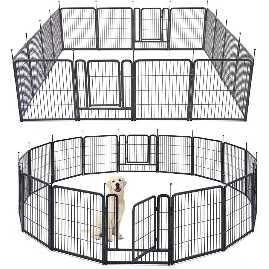 TMEE Dog Playpens 8/16 Panels Dog Pen Outdoor Dog Fence Exercise Pen 32