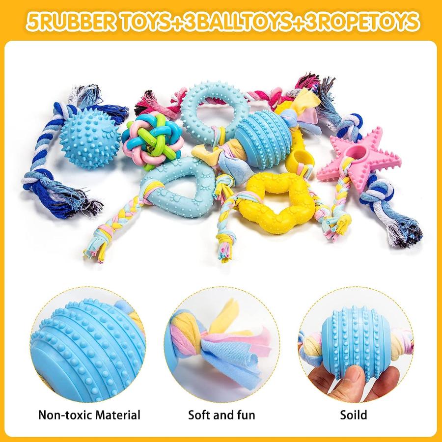 【並行輸入品】 Squeaky Dog Toys for Puppy Small Medium Dogs 18 Units Stuffed Toys_2
