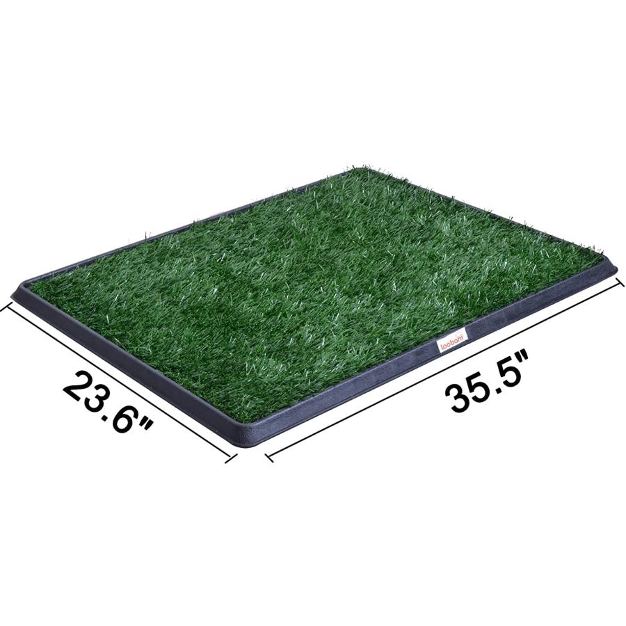 LOOBANI Dog Grass Pad with Tray Large  Indoor Dog Potties for Apartment and Patio Training  with 2 P｜dep-good-choice｜02