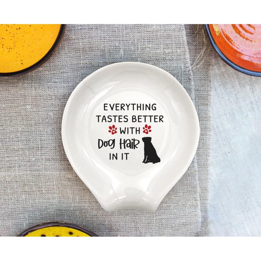 【並行輸入品】 WHING Funny White Ceramic Coffee Tea Spoon Rest  Everything Tastesの画像