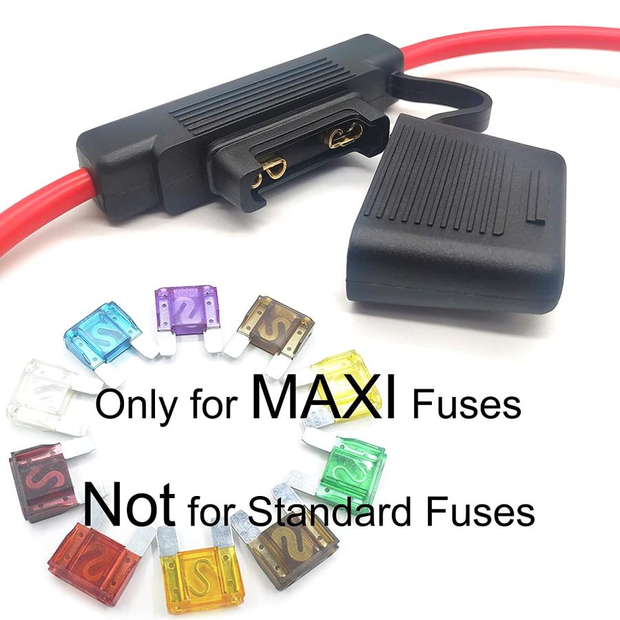 VANTRONIK Waterproof Inline Fuse Holder 2 Pack for Maxi Fuse UL 1015 8