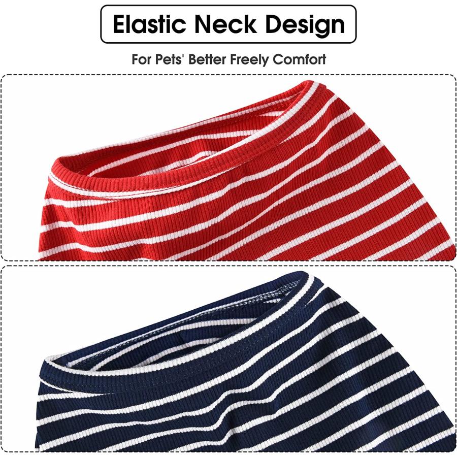超歓迎お得購入 Koneseve Dog Shirt Vest Lightweight Stretchy Dog T-Shirts Soft Cool Shirts Sleeveless Stripe Vests B