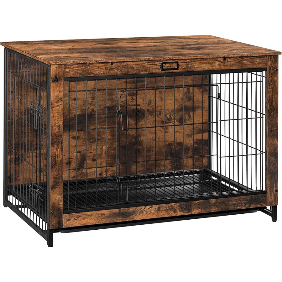 並行輸入品】 HOOBRO ドッグクレート 家具 大型犬小屋 38インチ 木製