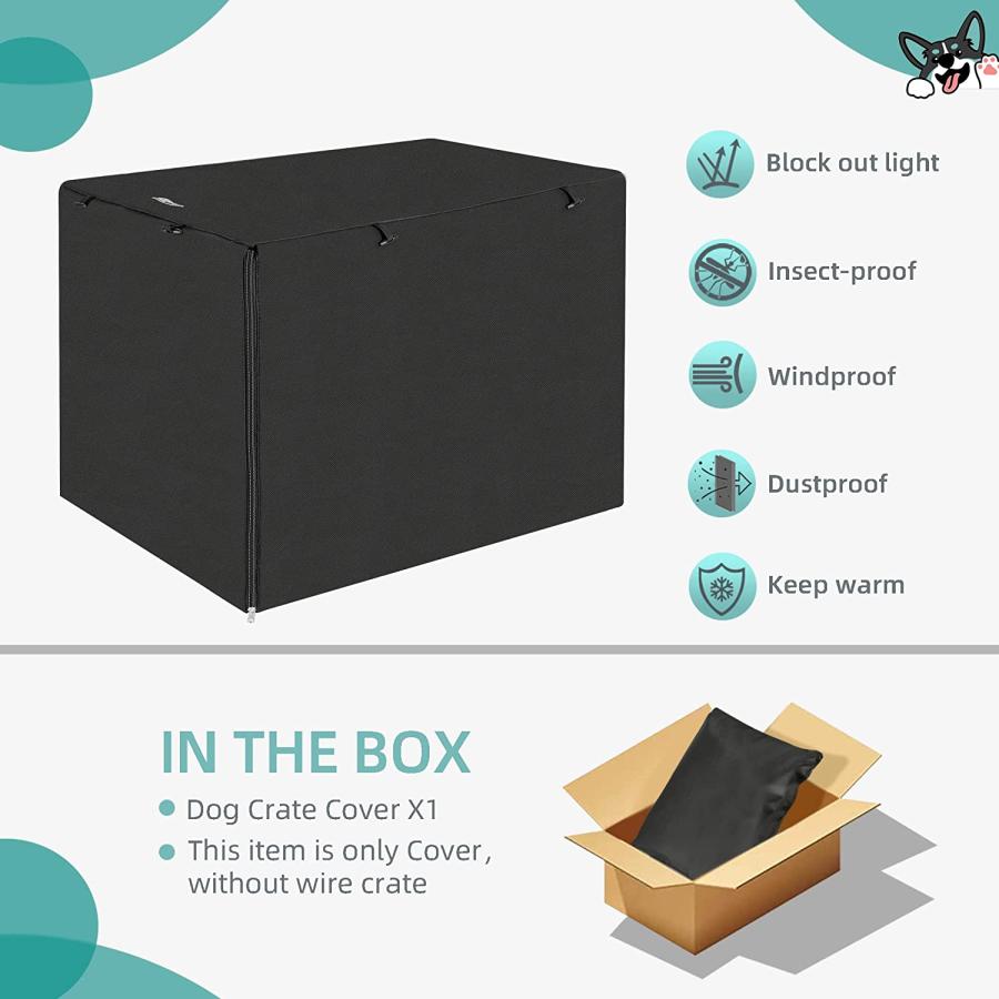 【並行輸入品】 Seiyierr Dog Crate Cover  30 Inch Dog Kennel Cover for Medium and Lの画像