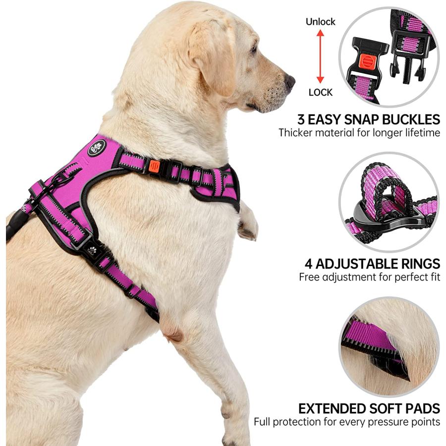【並行輸入品】 犬ハーネス　ROSE RED　M　_3