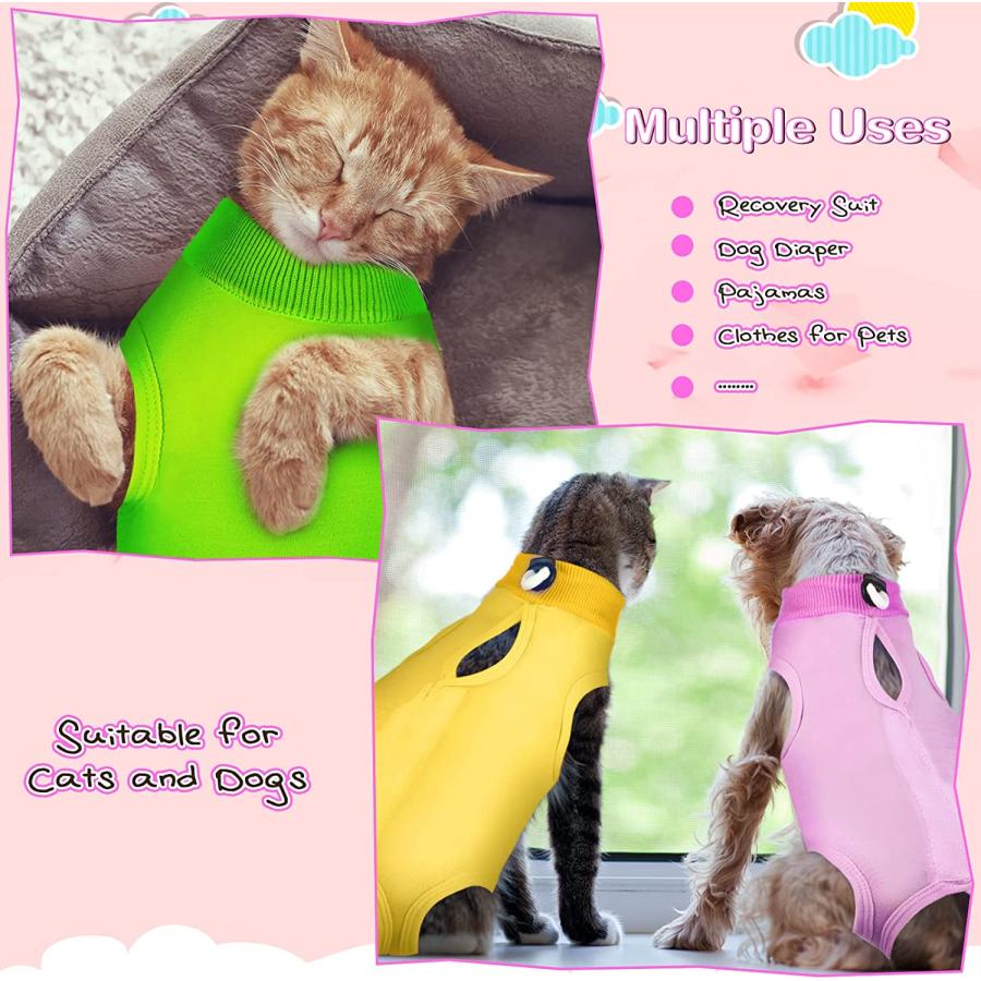 3 Pieces Cat Recovery Suit Kitten Recovery Suit ECollar Alternative