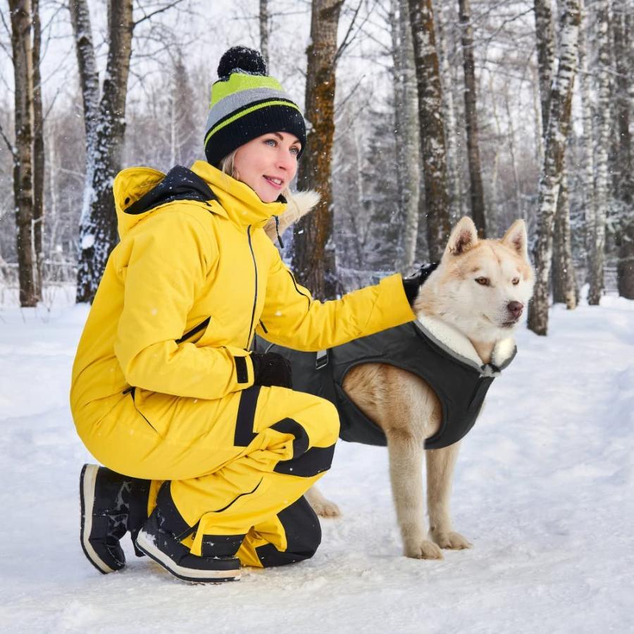 トク割＆送料無料 EMUST Dog Jacket Winter Cozy Windproof Dog Jacket for Cold Weather Solid Color Dog Vests for Winte