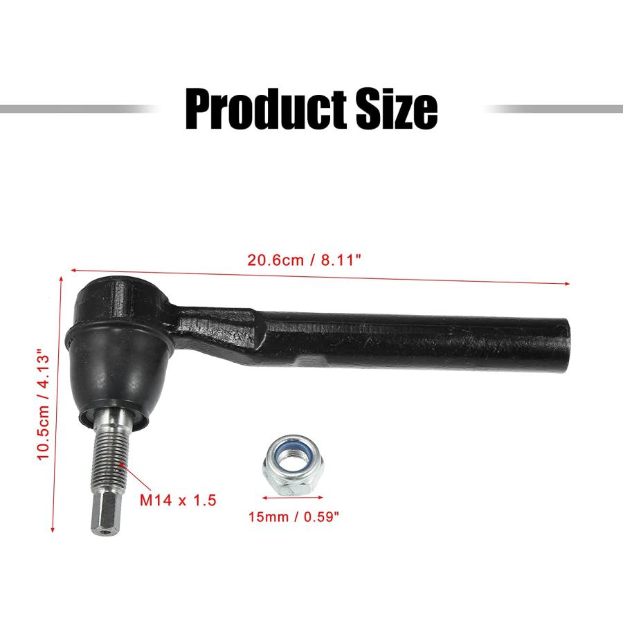 【並行輸入品】 X AUTOHAUX 2pcs Front Outer Tie Rod End Links Suspension Steering P_3