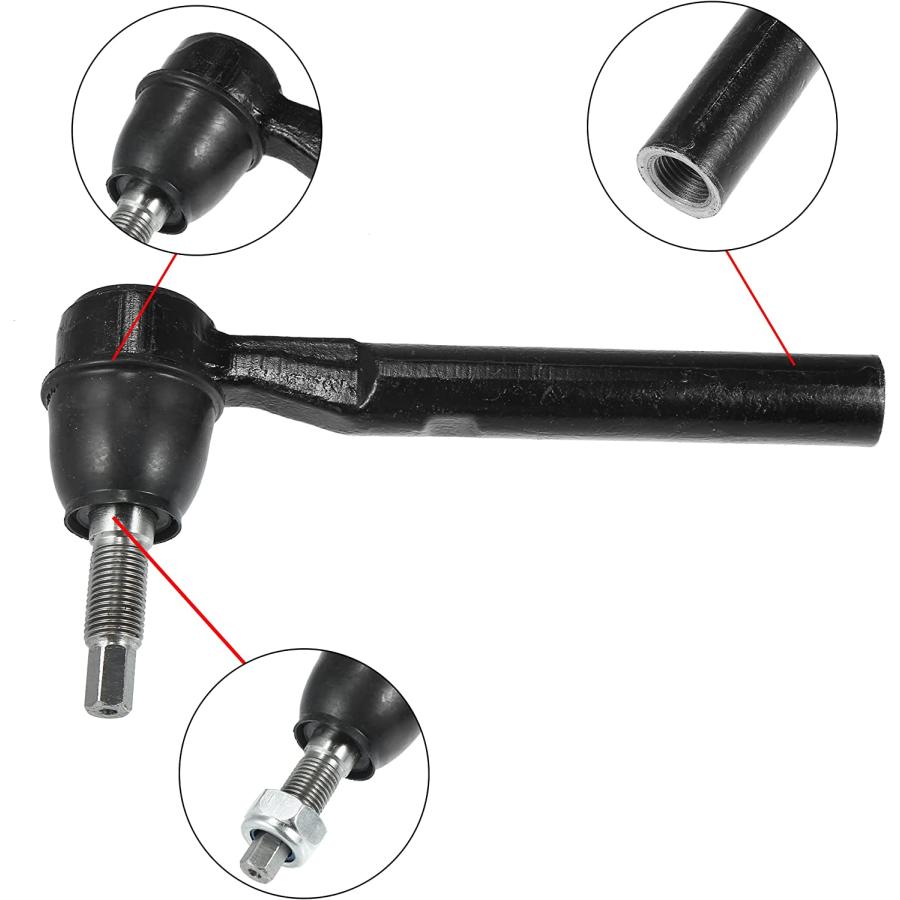 【並行輸入品】 X AUTOHAUX 2pcs Front Outer Tie Rod End Links Suspension Steering P_6