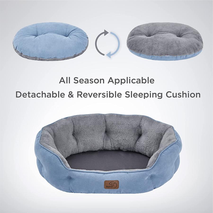 【並行輸入品】 Bedsure Small Dog Bed for Small Dogs Washable - Round Cat Beds for_5