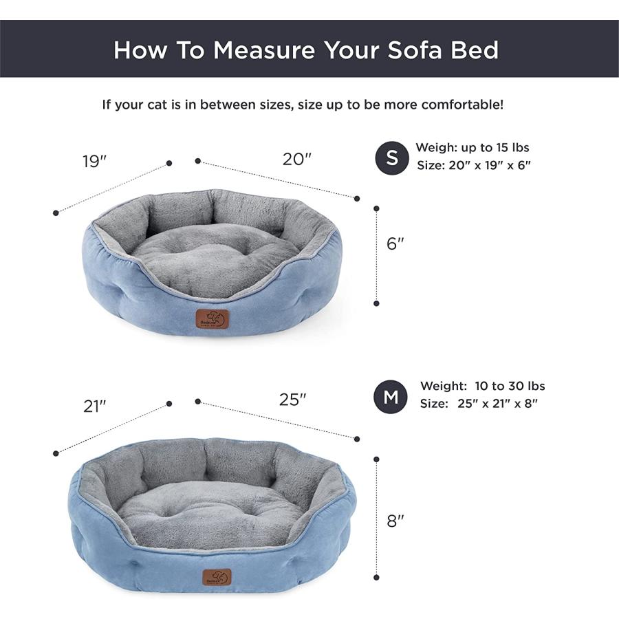 【並行輸入品】 Bedsure Small Dog Bed for Small Dogs Washable - Round Cat Beds for_6