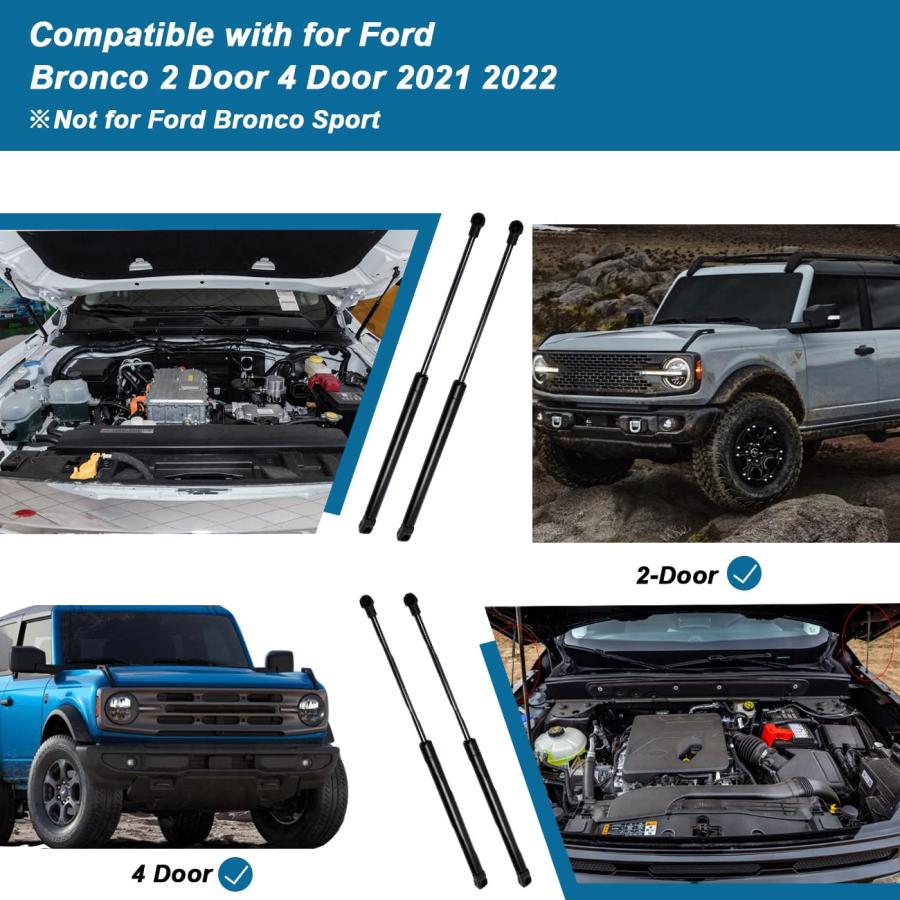 【並行輸入品】 MSIZOY Front Hood Lift Support Struts Compatible with for Ford Bronの画像
