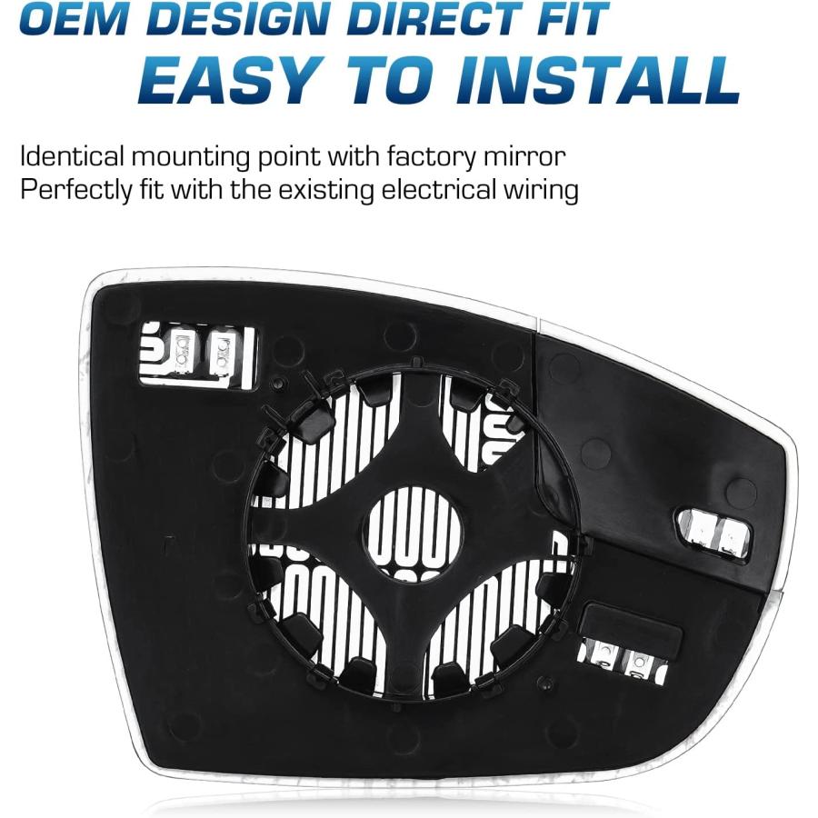 【並行輸入品】 Youxmoto for Ford Focus 2012-2018 Driver Left Heated Side View Mirrの画像