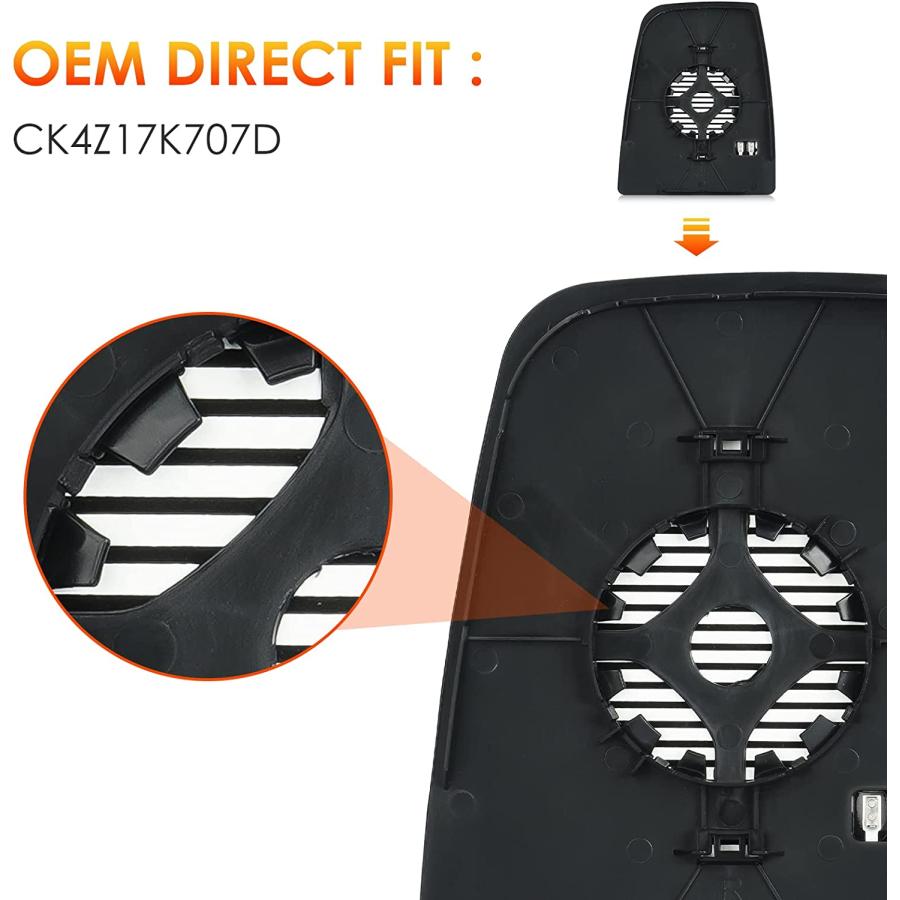 【並行輸入品】 Right Passenger Side Mirror Glass Replacement Compatible with 2015の画像