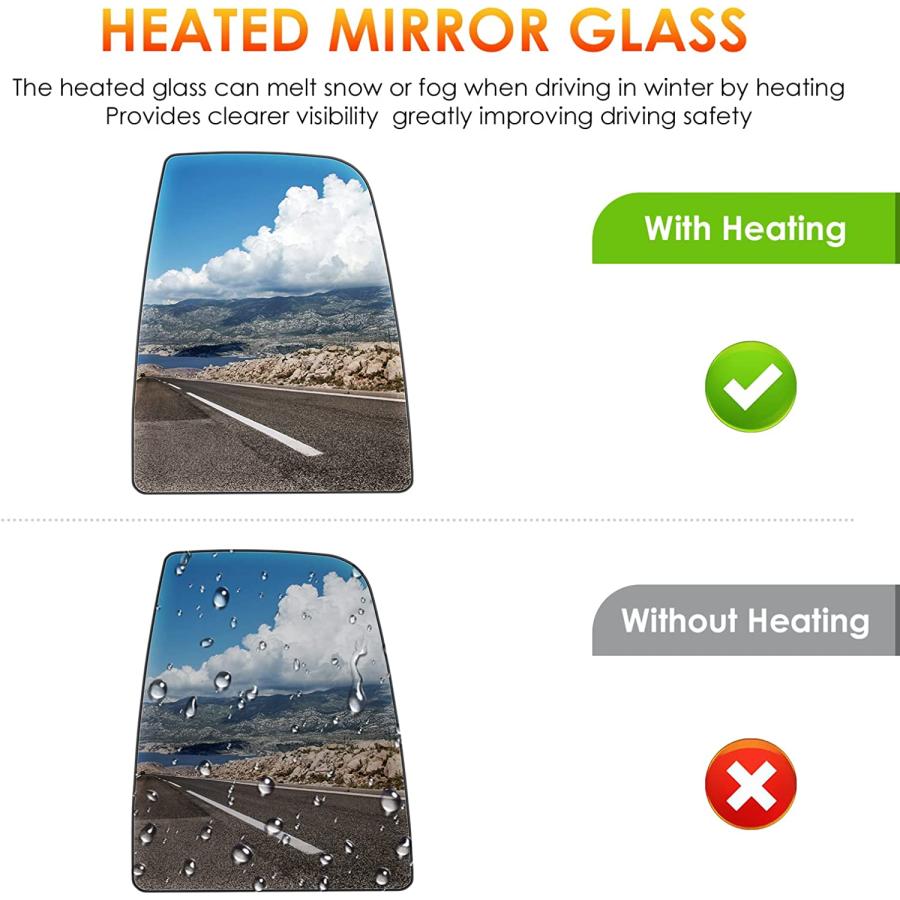 【並行輸入品】 Right Passenger Side Mirror Glass Replacement Compatible with 2015の画像