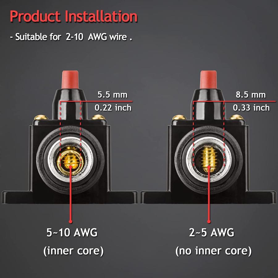 Hamolar　Pack　60　12V-48V　for　Breaker　Fuse　Reset　Audio　Car　Resettable　Switch　Manual　Inline　Amp　System　Circuit　RV　Hom　DC　Holder　Amplifier　Sound　Fuse