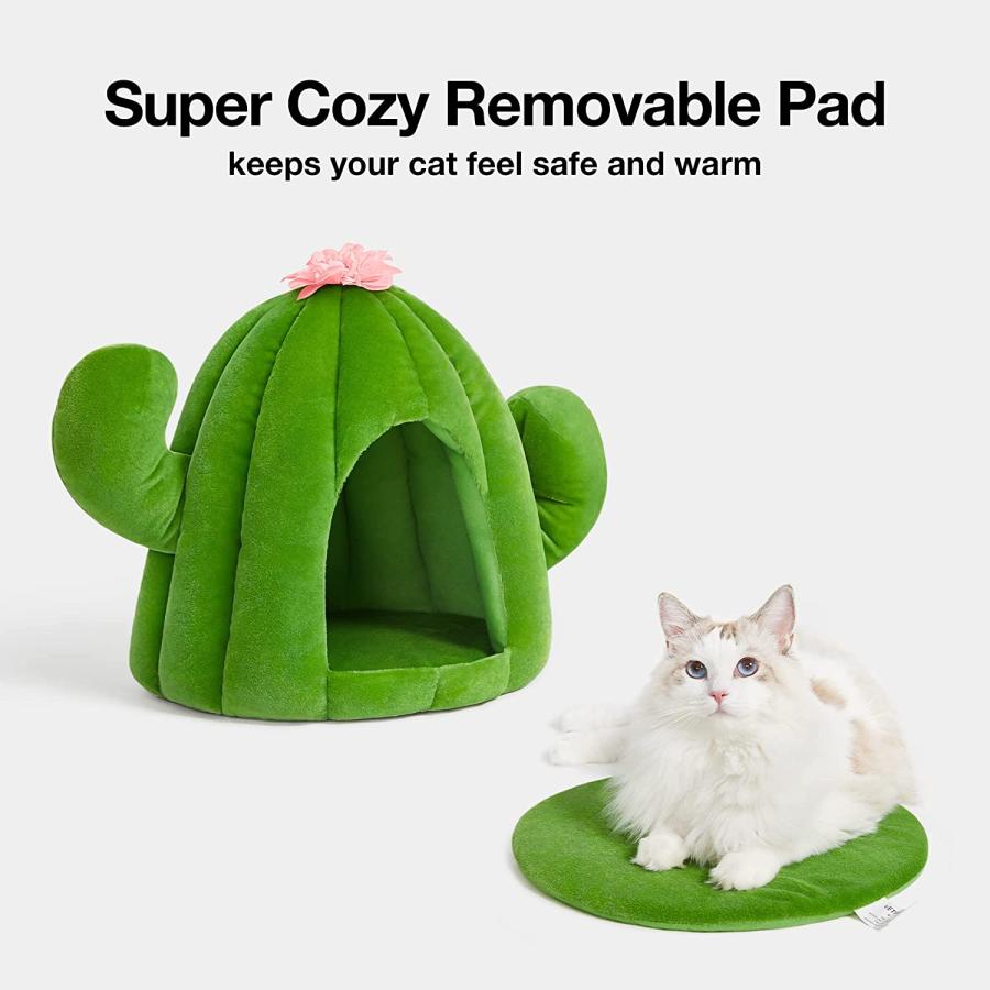 並行輸入品】 VETRESKA Cat Bed for Indoor Cats House Hut with