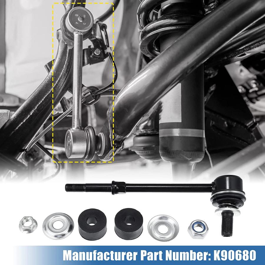 楽天モバイル X AUTOHAUX 2pcs Front Sway Bar Links K90680 Suspension Stabilizer Bar 並行輸入品