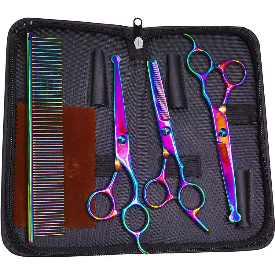 Dog Grooming Scissors Professional Grooming Scissors for Dogs Round Tips Stainless Steel