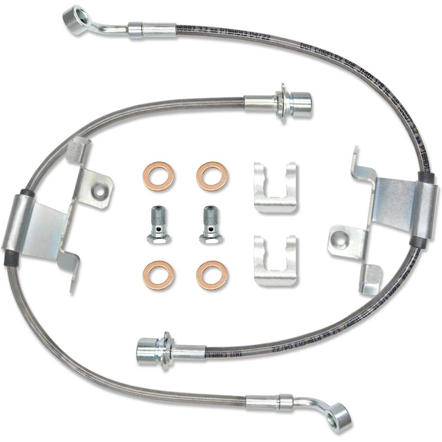 Marsram Stainless Steel Braid Extended Hydraulic Front Brake Lines Fits for Chevrolet Silverado