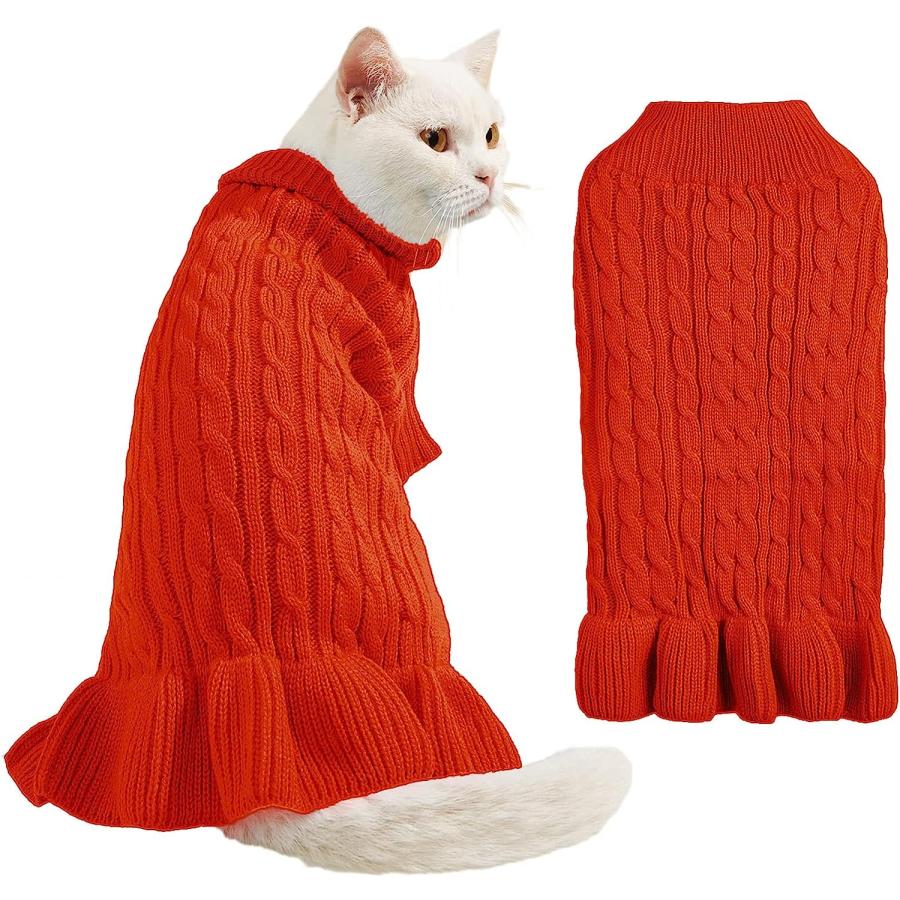 Dog Sweater Cat Sweater Pet Sweaters Dress for Small Medium Dogs or Cat